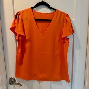 Shein pullover top, Short Sleeve, Orange, L, NWOT